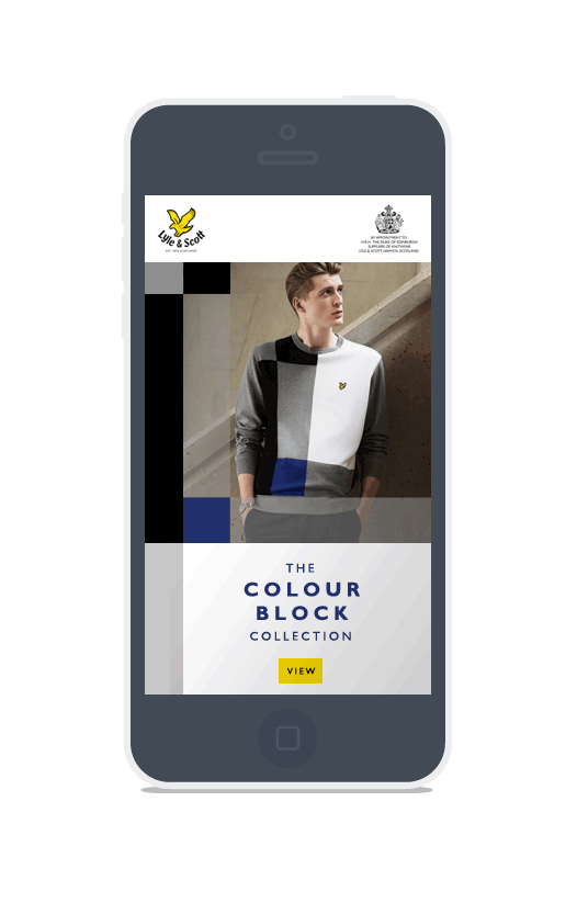 Lyle & Scott homepage on mobile